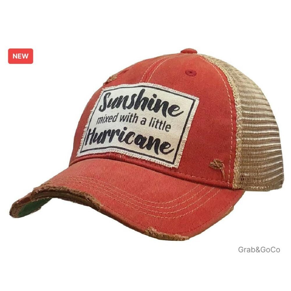 Distressed Trucker Cap Vintage Y2K Retro Snapback Mesh Back Adjustable